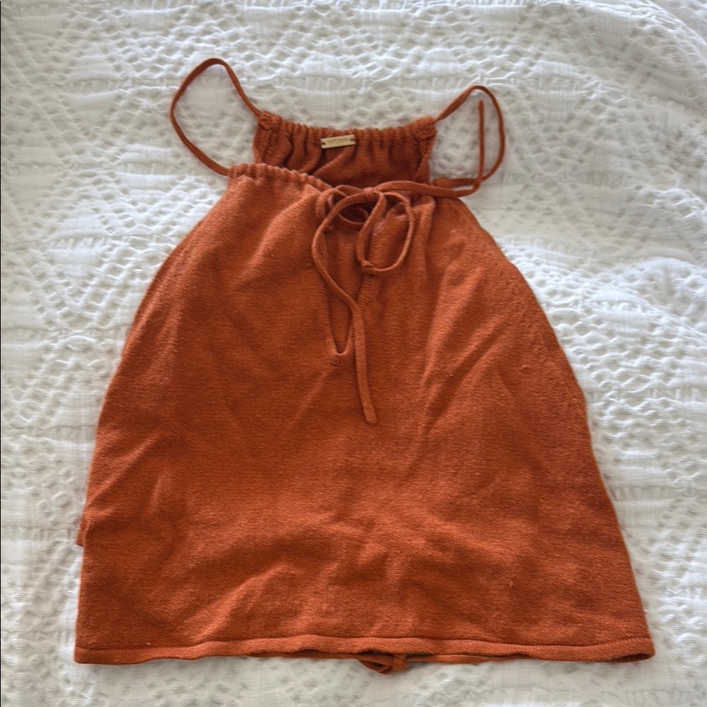 Cult Gaia Terracotta Halter Top
